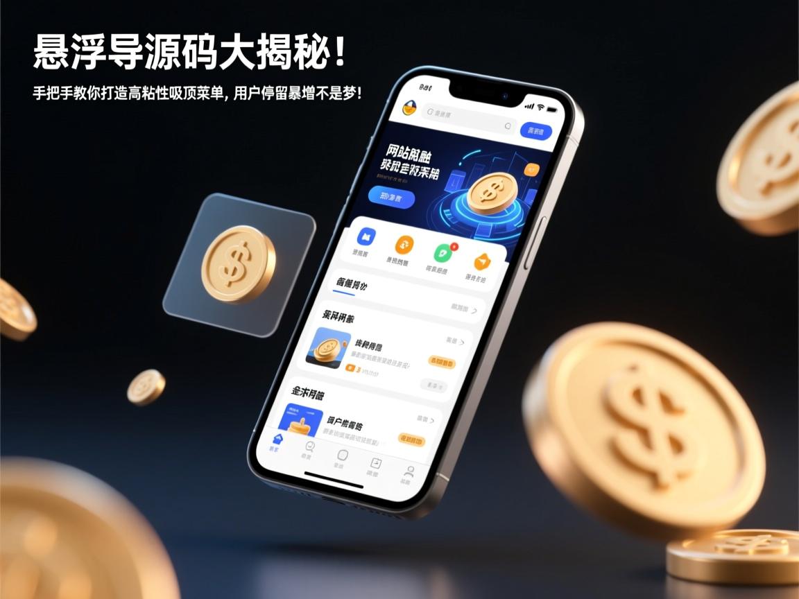 手机网站悬浮导航源码大揭秘!手把手教你打造高粘性吸顶菜单,用户停留暴增不是梦!