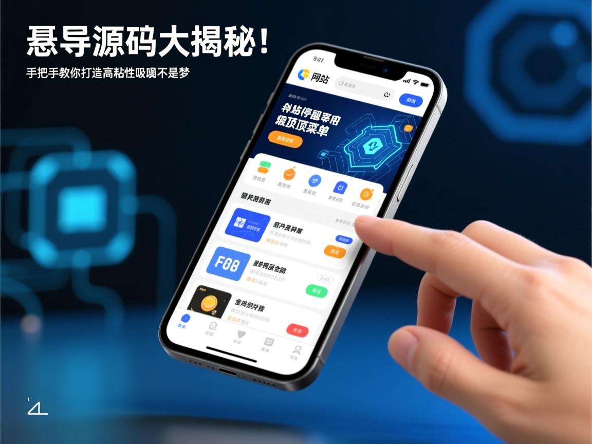 手机网站悬浮导航源码大揭秘!手把手教你打造高粘性吸顶菜单,用户停留暴增不是梦!