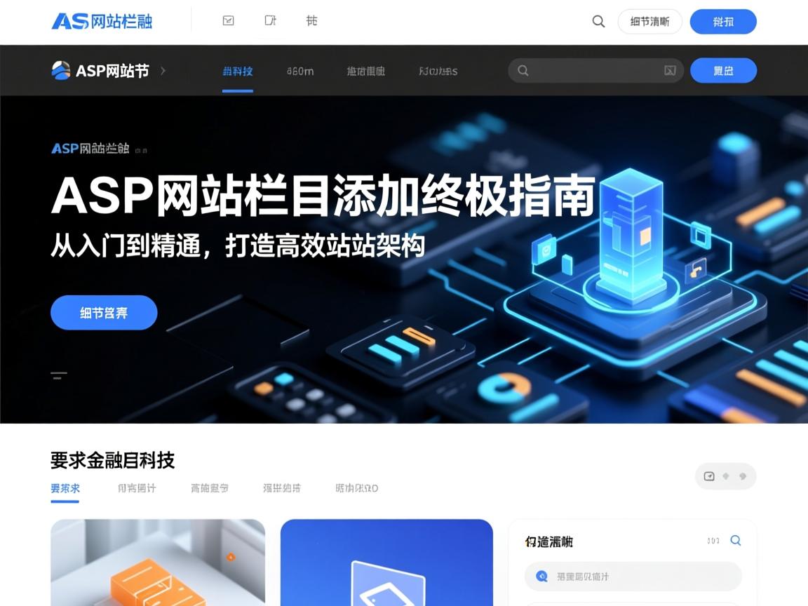 ASP网站栏目添加终极指南,从入门到精通,打造高效站点架构