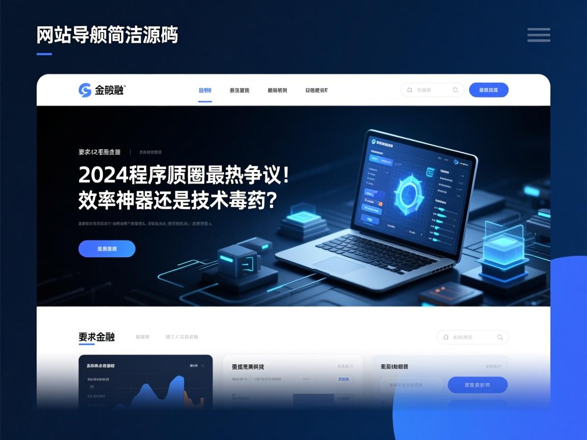 网站导航简洁源码,2024程序员圈最热争议!效率神器还是技术毒药?