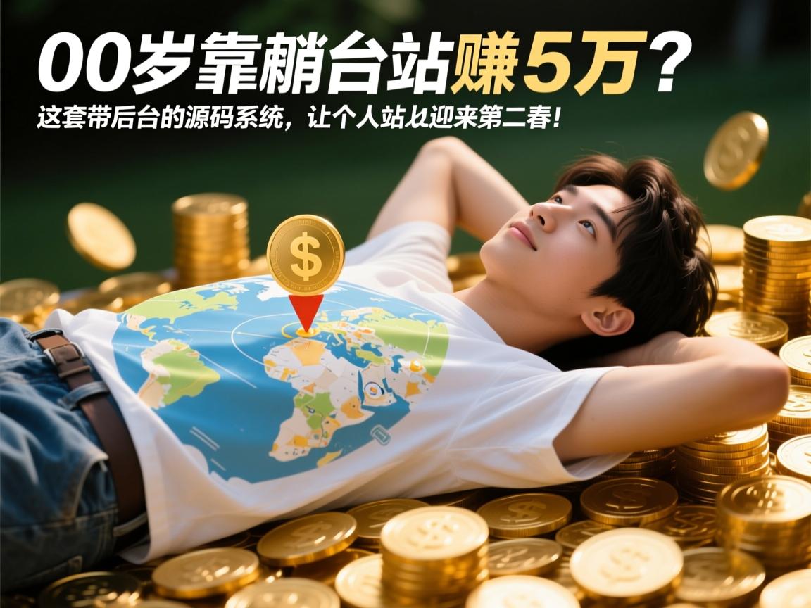 00后靠导航站躺赚5万?这套带后台的源码系统,让个人站长迎来第二春!