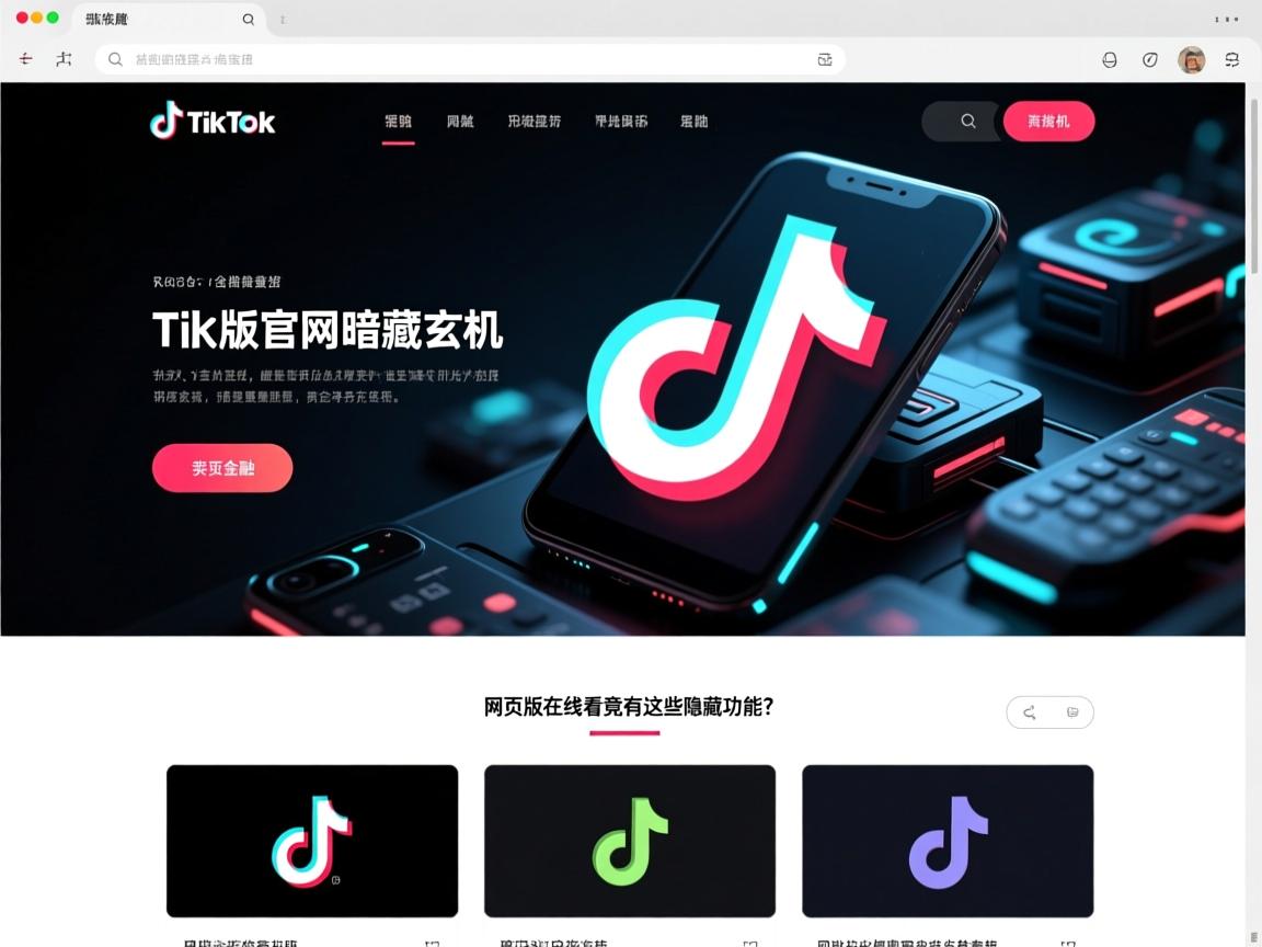 TikTok网页版官网暗藏玄机!网页版在线看竟有这些隐藏功能?