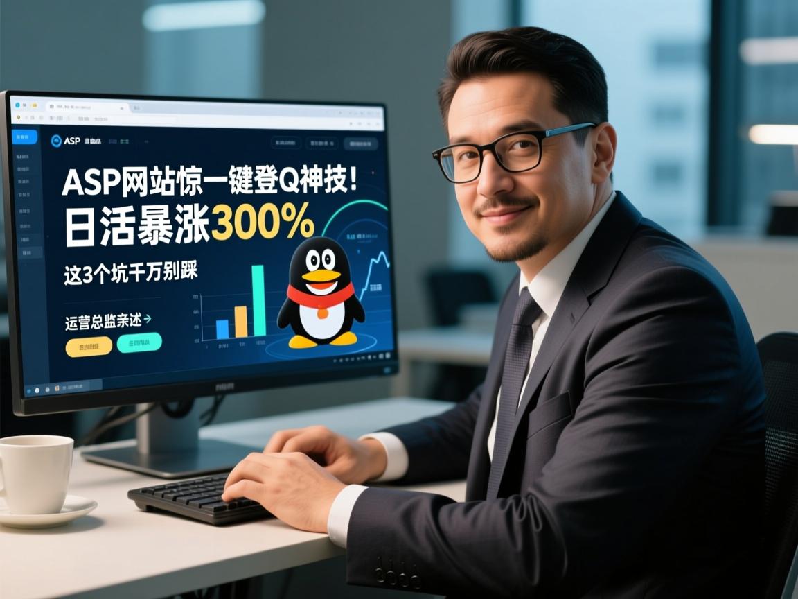 ASP网站惊现一键登QQ神技!日活暴涨300%的运营总监亲述,这3个坑千万别踩