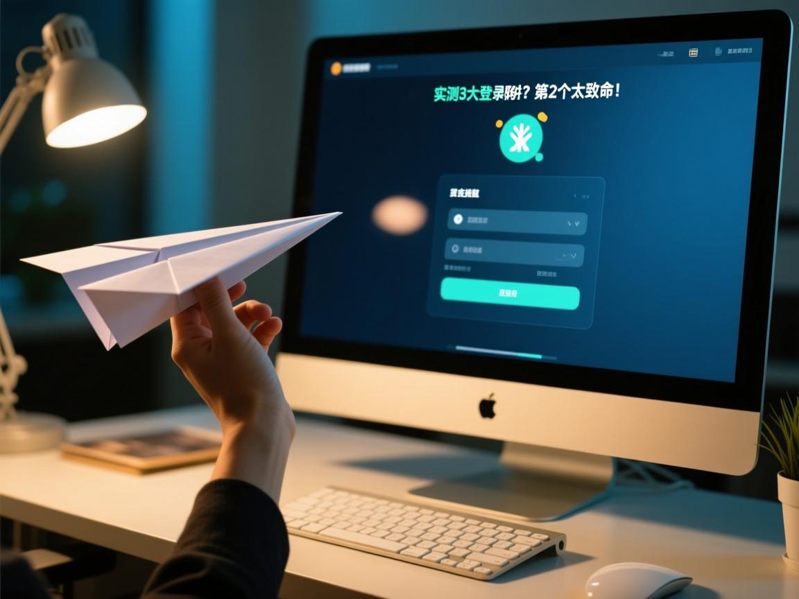 电脑玩纸飞机，你的账号正在裸奔？实测3大登录陷阱，第2个太致命！