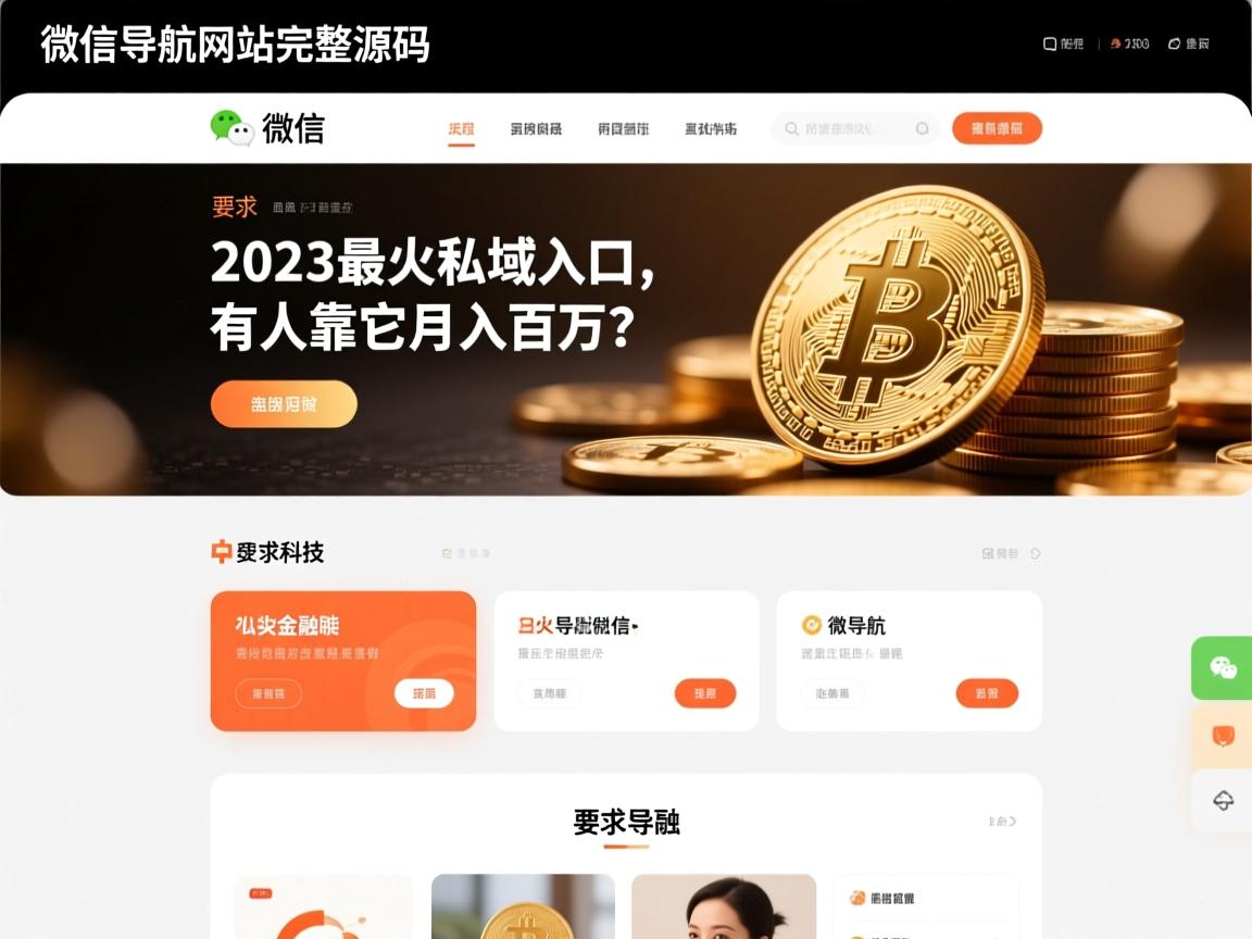 微信导航网站完整源码,2023最火私域入口,有人靠它月入百万?
