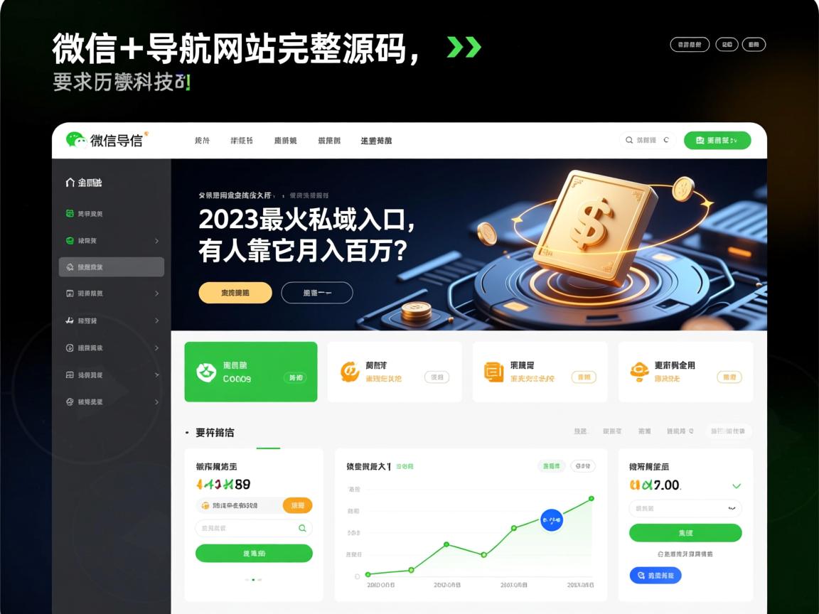 微信导航网站完整源码,2023最火私域入口,有人靠它月入百万?