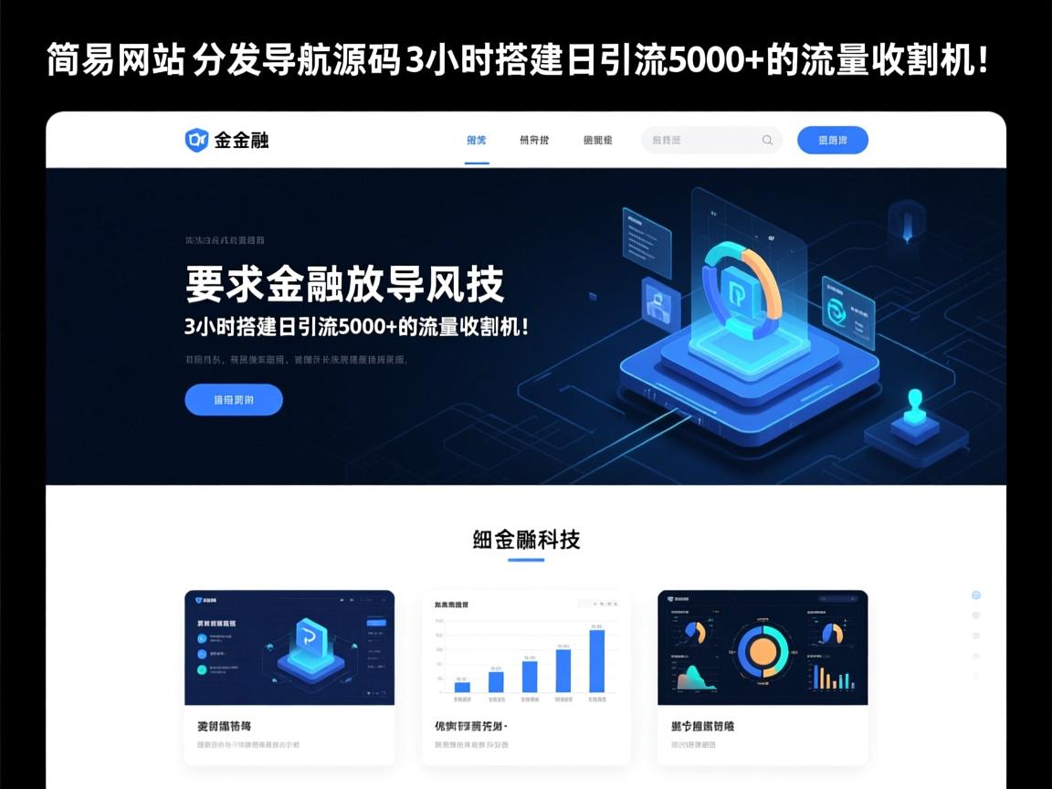 简易网站分发导航源码,3小时搭建日引流5000+的流量收割机!
