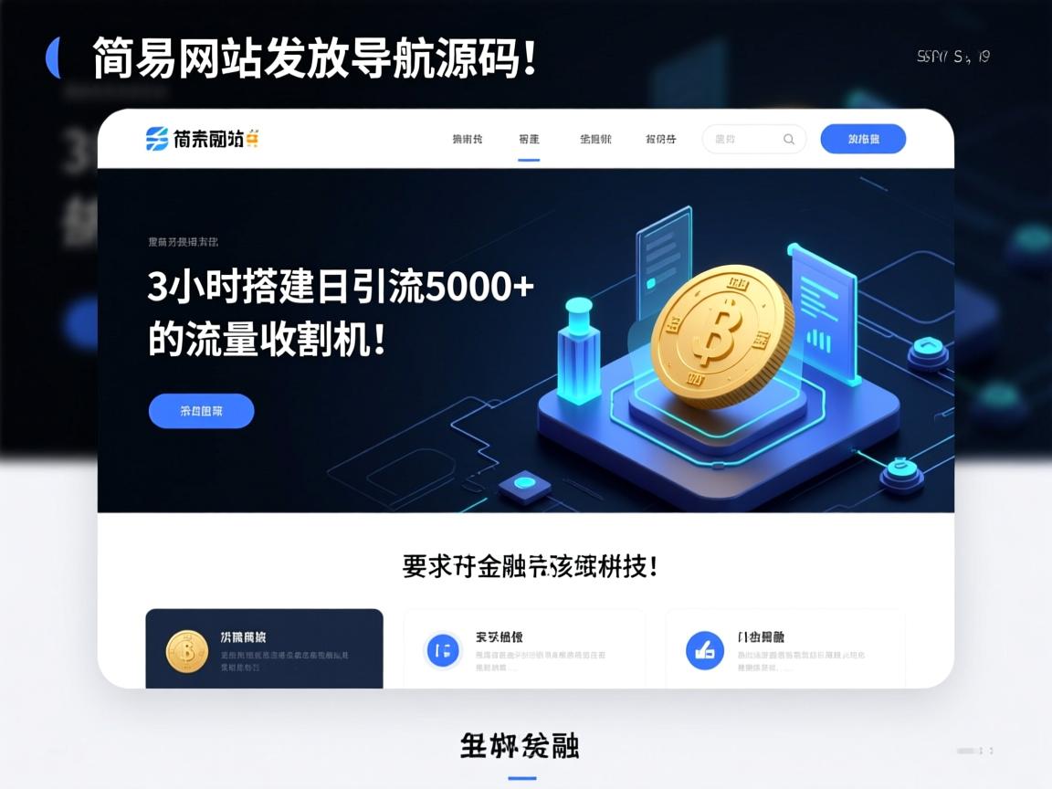 简易网站分发导航源码,3小时搭建日引流5000+的流量收割机!