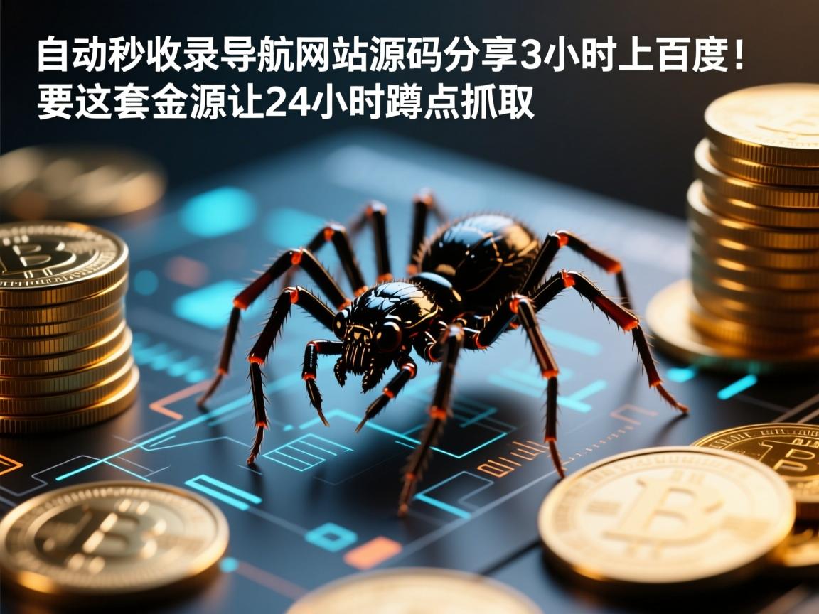 自动秒收录导航网站源码分享,3小时上百度!这套源码让蜘蛛24小时蹲点抓取