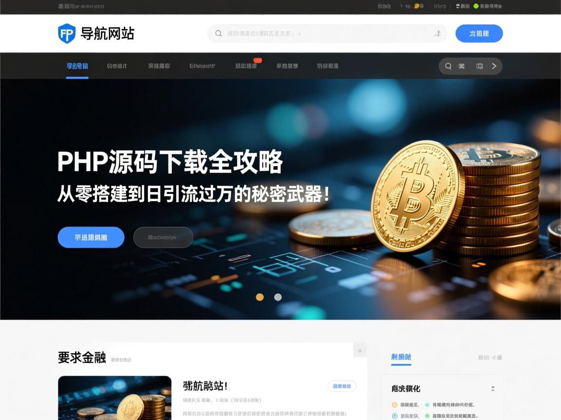 导航网站PHP源码下载全攻略,从零搭建到日引流过万的秘密武器!