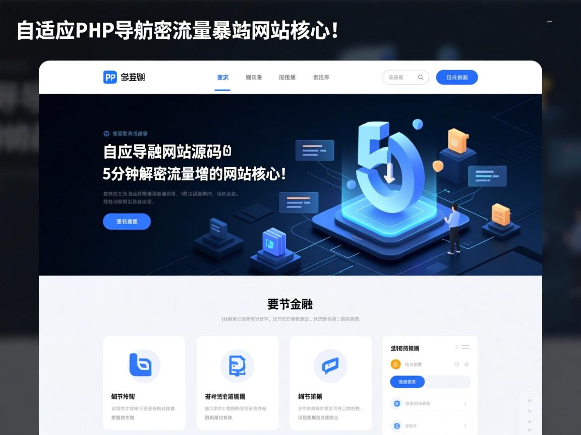 自适应PHP导航网站源码，5分钟解密流量暴增的网站核心！