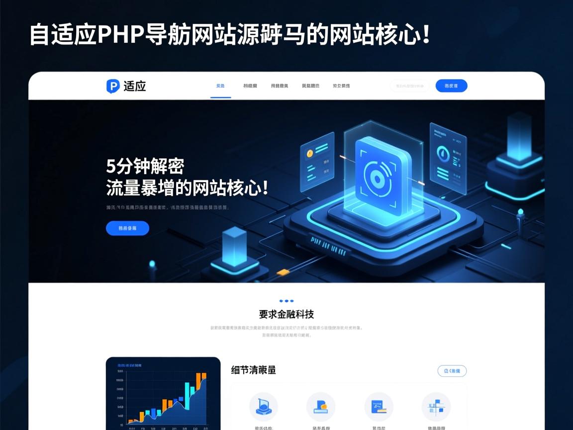 自适应PHP导航网站源码,5分钟解密流量暴增的网站核心!