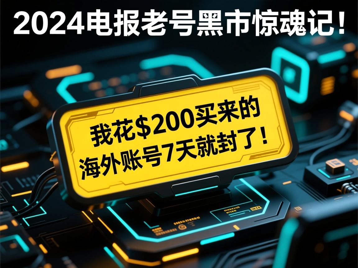 2024电报老号黑市惊魂记,我花$200买来的海外账号7天就封了!