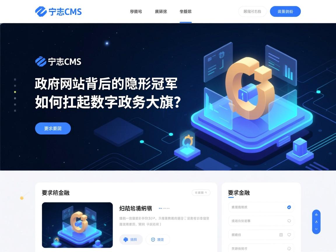 宁志CMS,政府网站背后的隐形冠军如何扛起数字政务大旗?
