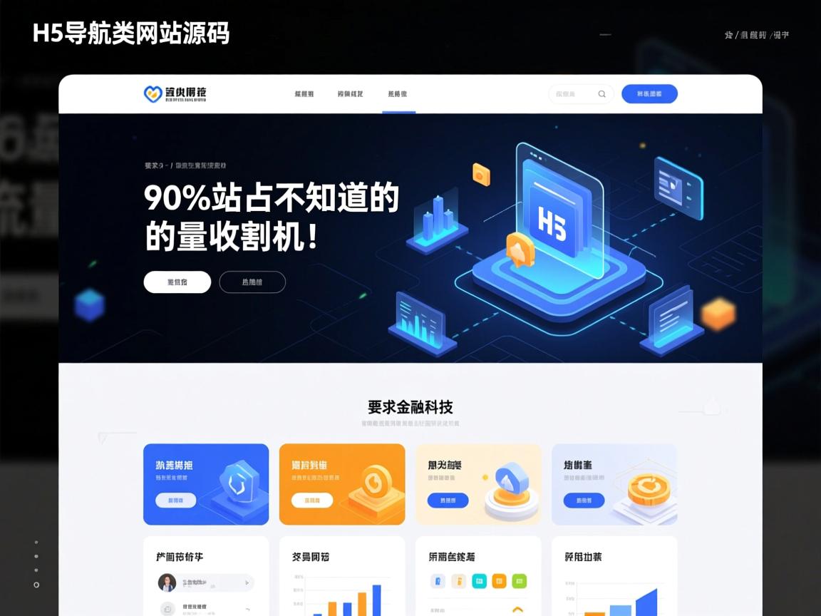 H5导航类网站源码，90%站长不知道的流量收割机！