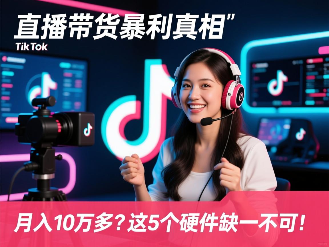 TikTok直播带货暴利真相,月入10万刀?这5个硬件缺一不可!