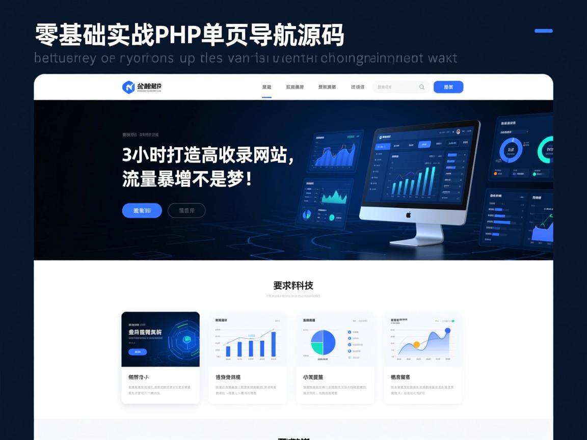 零基础实战PHP单页导航源码,3小时打造高收录网站,流量暴增不是梦!