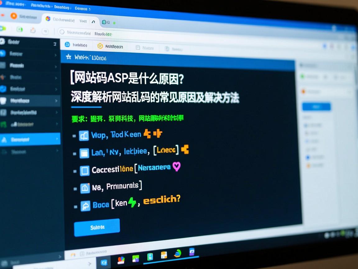 }网站乱码ASP是什么原因？深度解析网站乱码的常见原因及解决方法