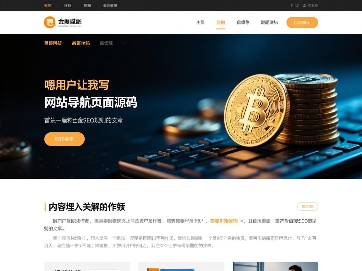 嗯,用户让我写一个关于网站导航网页源码的文章。首先,我需要理解用户的需求。他们可能是一个自媒体作者,想要一篇符合百度SEO规则的文章,标题要吸引人,内容要埋入关键词,同时保持原创和可读性