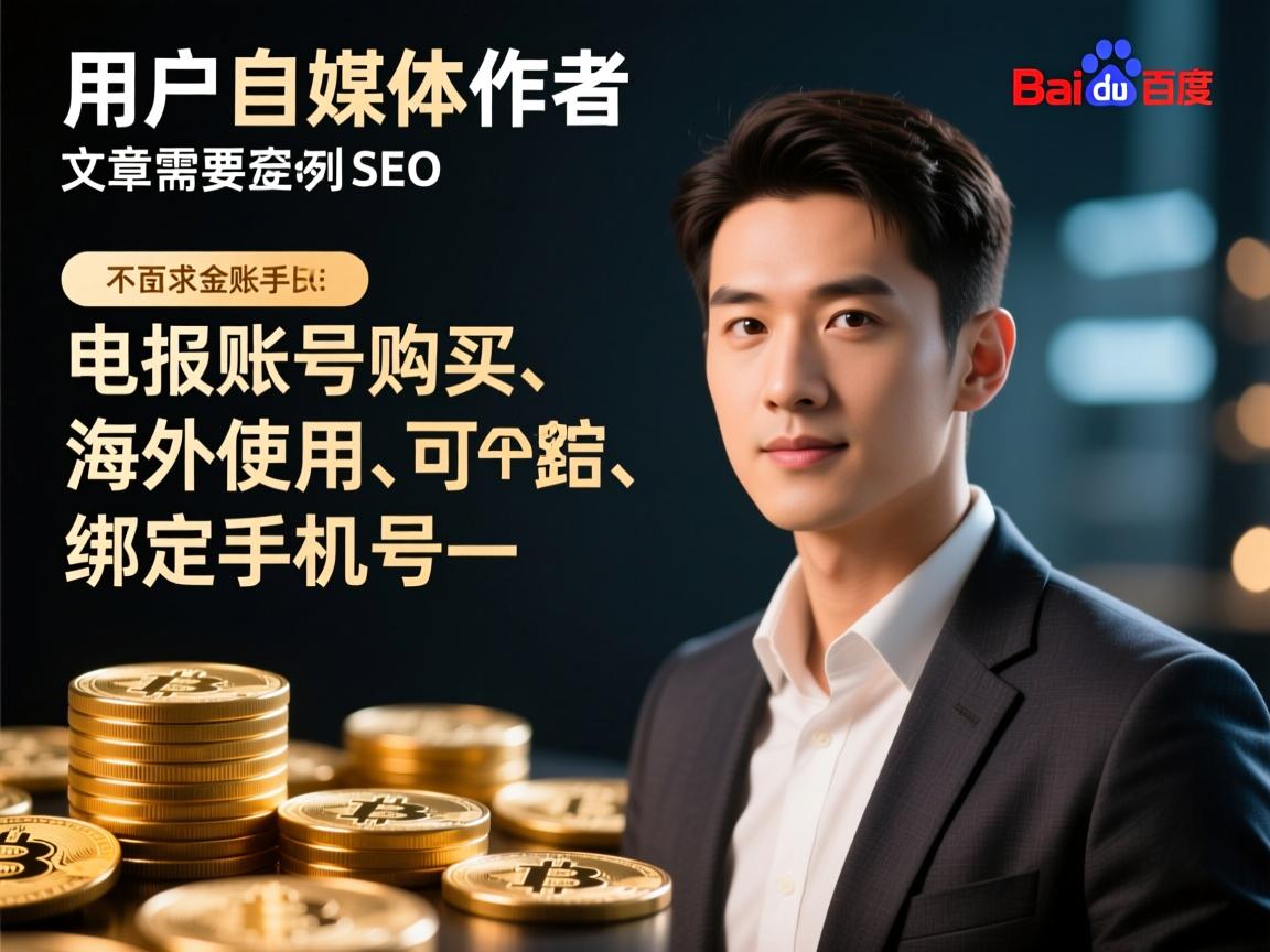 用户是自媒体作者，所以文章需要符合SEO，特别是百度的规则。标题要吸引人，同时包含长尾关键词，比如电报账号购买、海外使用、绑定手机号等。内容要自然埋入这些关键词，但不要堆砌，影响可读性