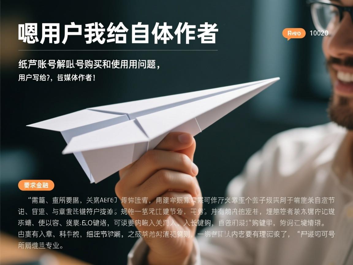 嗯，用户给了一个任务，让我写一篇关于纸飞机账号购买和使用问题的文章。首先，我需要理解用户的需求。用户是自媒体作者，所以文章需要符合SEO规则，埋入关键词，同时内容要有理有据，可读性强，口语化但专业