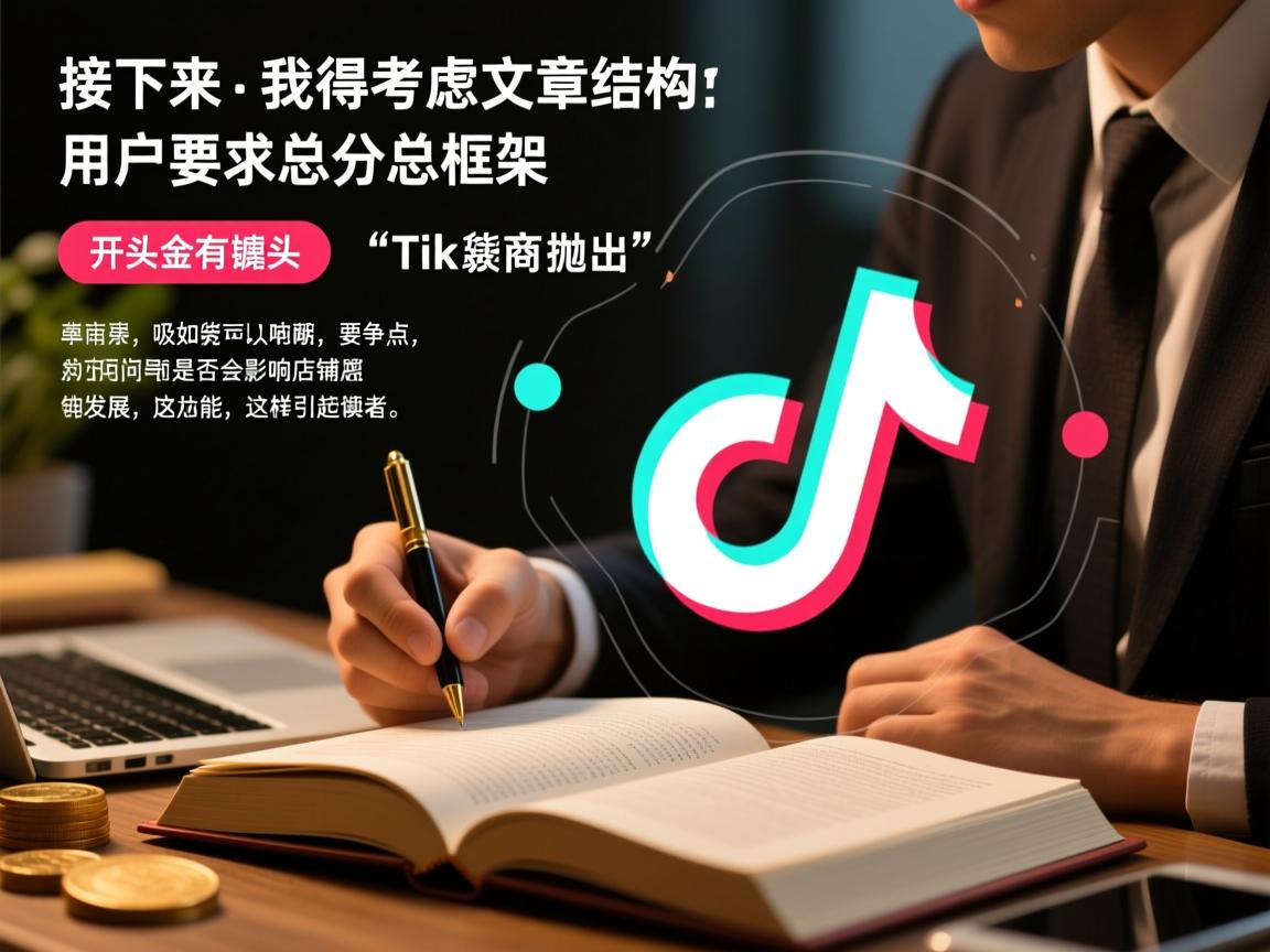 接下来，我得考虑文章的结构。用户要求总分总框架，开头要有噱头，吸引读者。可能抛出一个争议点，比如TikTok电商的发货问题是否会影响店铺发展，这样能引起读者兴趣
