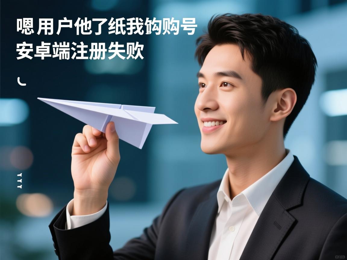 嗯，用户给了一个任务，让我帮他写一篇关于纸飞机账号购买安卓端注册失败以及如何注册账号的文章。首先，我需要理解用户的需求。他可能是一个自媒体作者，想要写一篇符合SEO规则的文章，吸引更多的流量