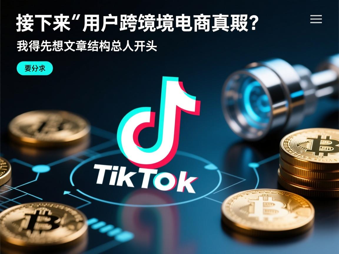 接下来，用户要求文章结构是总分总，开头要有噱头，吸引读者。我得先想一个引人入胜的开头，可能抛出一个争议点，比如TikTok跨境电商的真假问题，或者提到一些成功案例，让读者好奇
