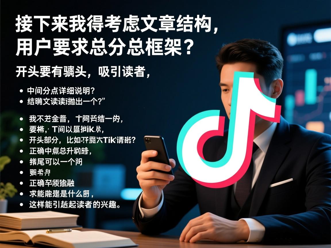 接下来，我得考虑文章的结构。用户要求总分总框架，开头要有噱头，吸引读者，中间分点详细说明，结尾总结升华。开头部分，我可以抛出一个疑问，比如TikTok的正确中文读音是什么？这样能引起读者的兴趣