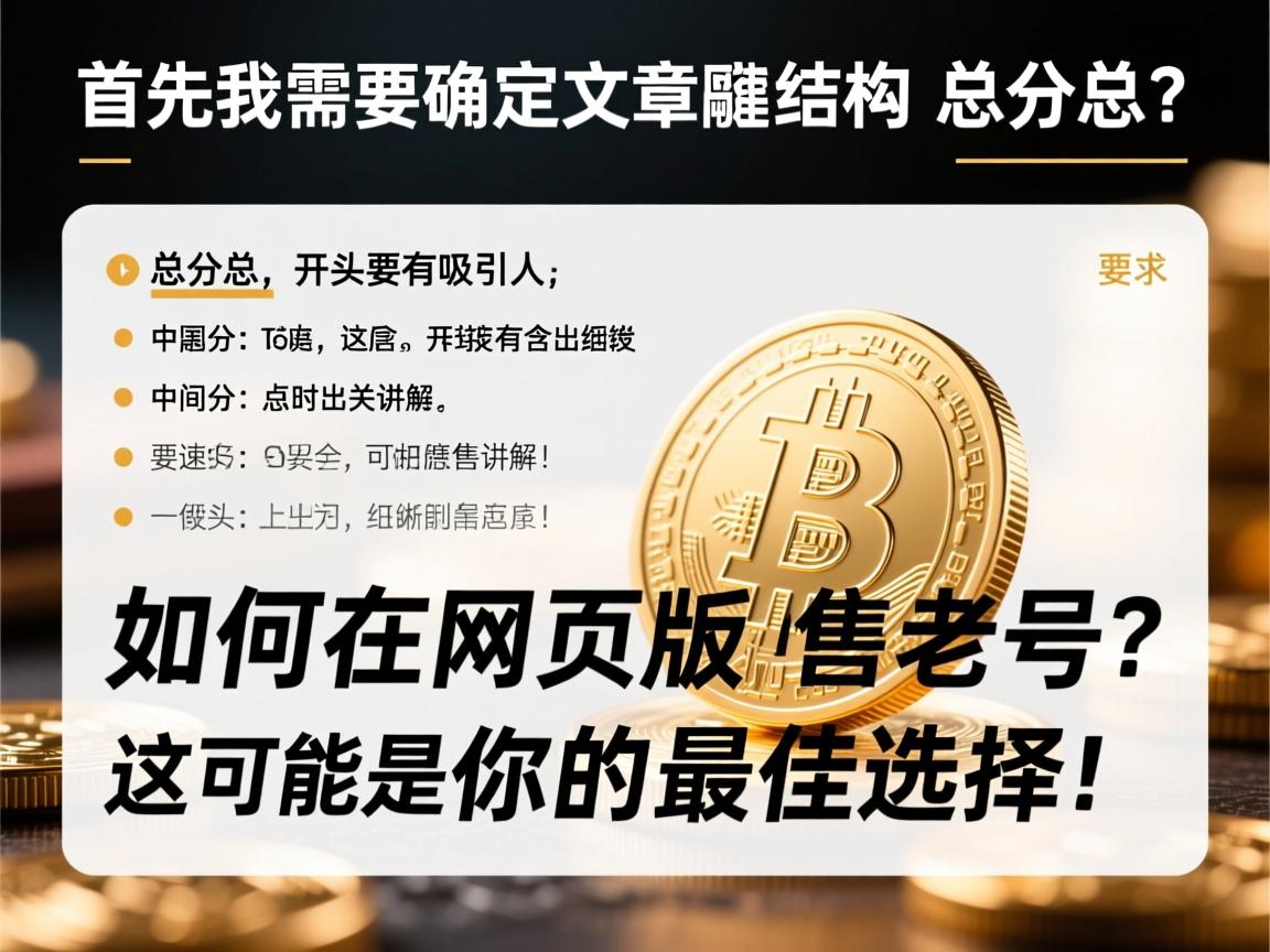 首先,我需要确定文章的结构。总分总,开头要有吸引力,中间分点详细讲解,结尾总结。标题要吸引人,同时包含关键词。比如如何在网页版TG上快速出售老号?这可能是你的最佳选择!