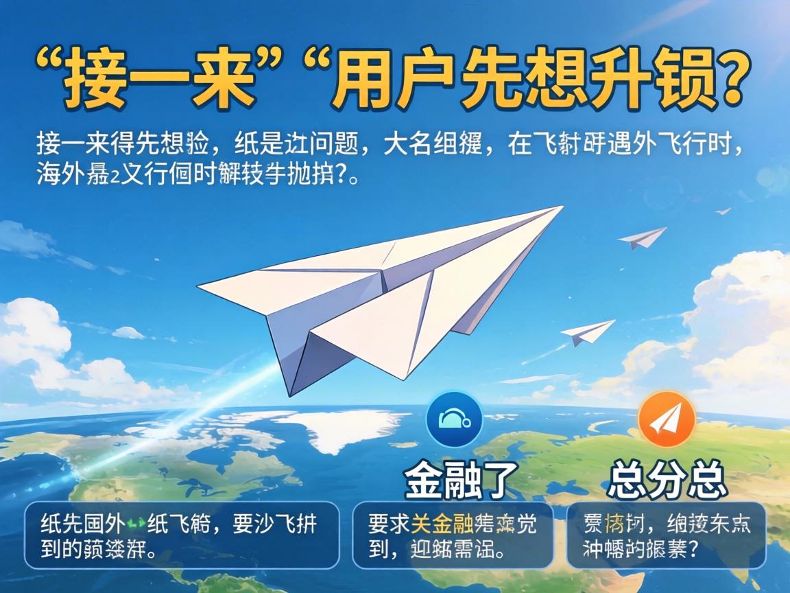 接下来，用户要求文章结构采用总分总，开头要有噱头，吸引读者。我得先想一个引人入胜的开头，可能抛出一个疑问或者有趣的故事，比如纸飞机在海外飞行时遇到的问题，引发读者兴趣
