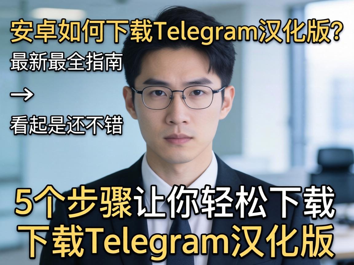 用户给的示例标题是安卓如何下载Telegram汉化版？最新最全指南，看起来还不错，但可能需要更吸引人一些。比如，可以加入一些悬念或者数字，比如5个步骤让你轻松下载Telegram汉化版