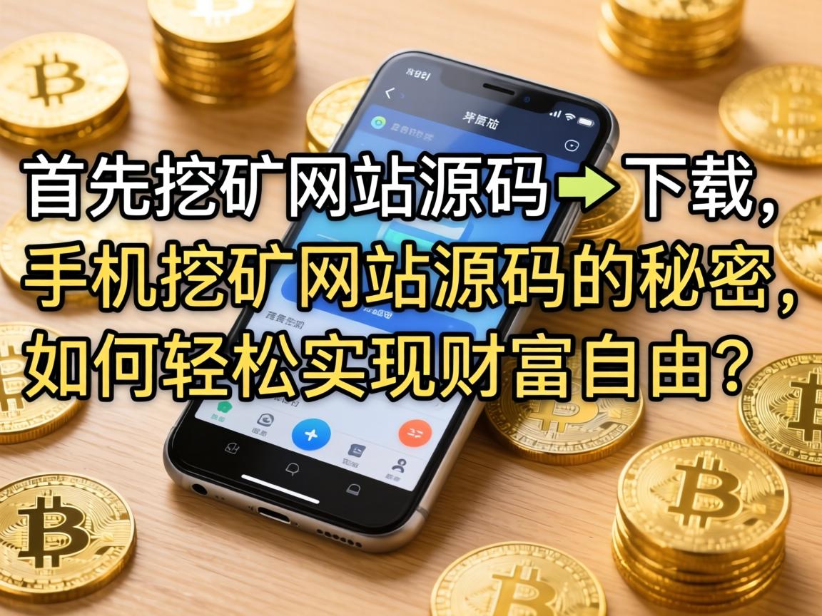 首先，我需要确定文章的标题。用户提供的关键词是手机挖矿网站源码和下载，所以标题应该包含这些关键词，同时吸引人。比如手机挖矿网站源码的秘密，如何轻松实现财富自由？这样的标题既有吸引力，又包含关键词
