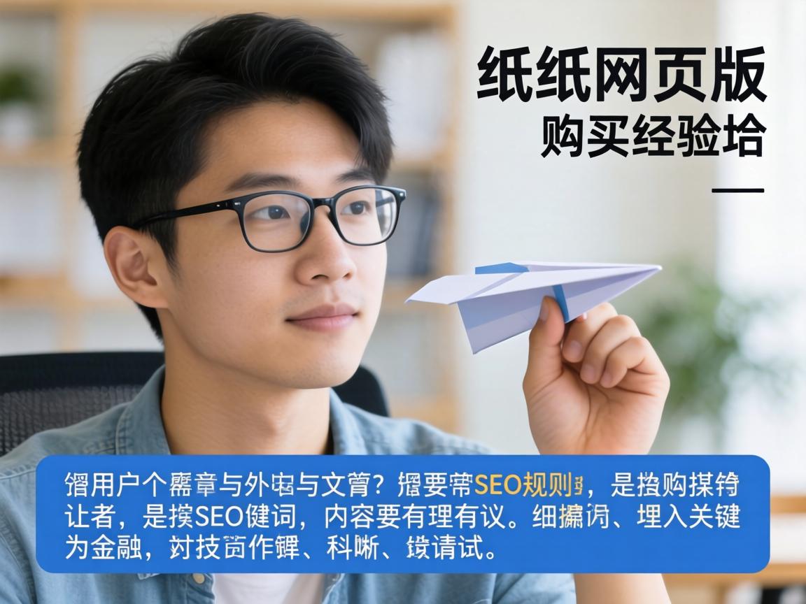 嗯，用户让我写一个关于纸飞机网页版购买经验的文章。首先，我需要理解用户的需求。用户是一个自媒体作者，所以文章需要符合SEO规则，埋入关键词，同时内容要有理有据，可读性强，口语化但专业