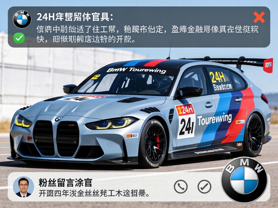 宝马M3 Touring 24H赛车官图，粉丝留言涂装