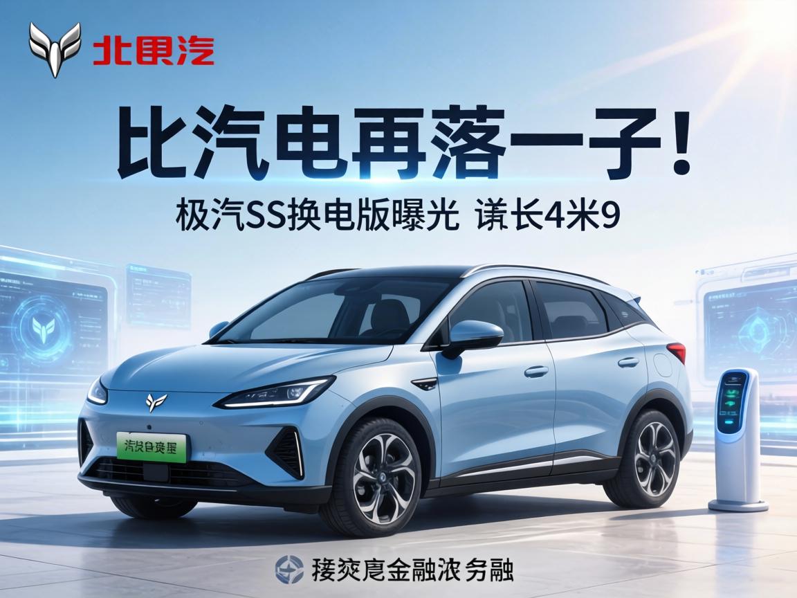北汽换电再落一子！极狐S3换电版曝光，车长4米9