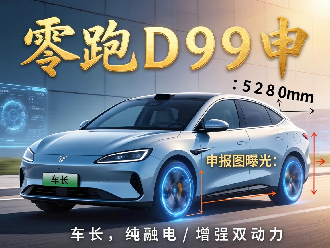 零跑D99申报图曝光：5280mm车长，纯电/增程双动力