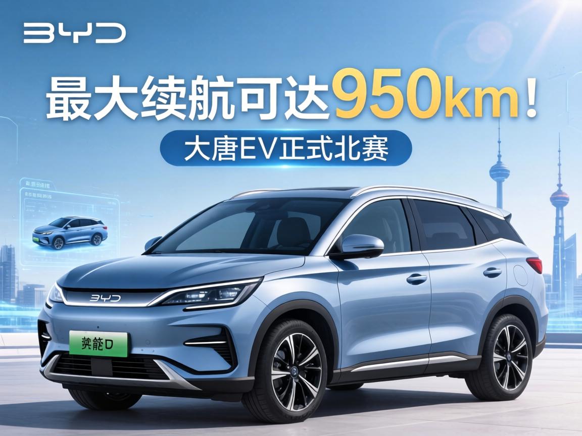 最大续航可达950km！比亚迪大唐 EV正式亮相