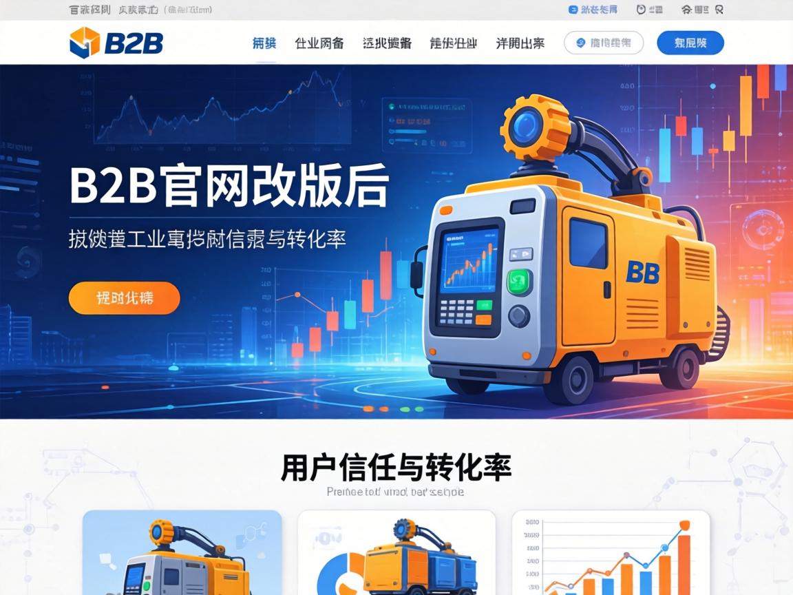 B2B工业设备官网改版后如何通过色彩与排版提升用户信任与转化率