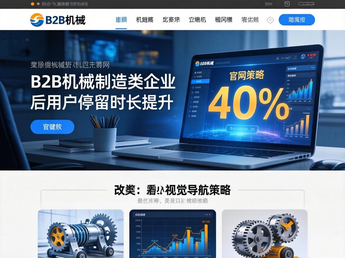 B2B机械制造类企业官网改版后用户停留时长提升40%的视觉导航策略