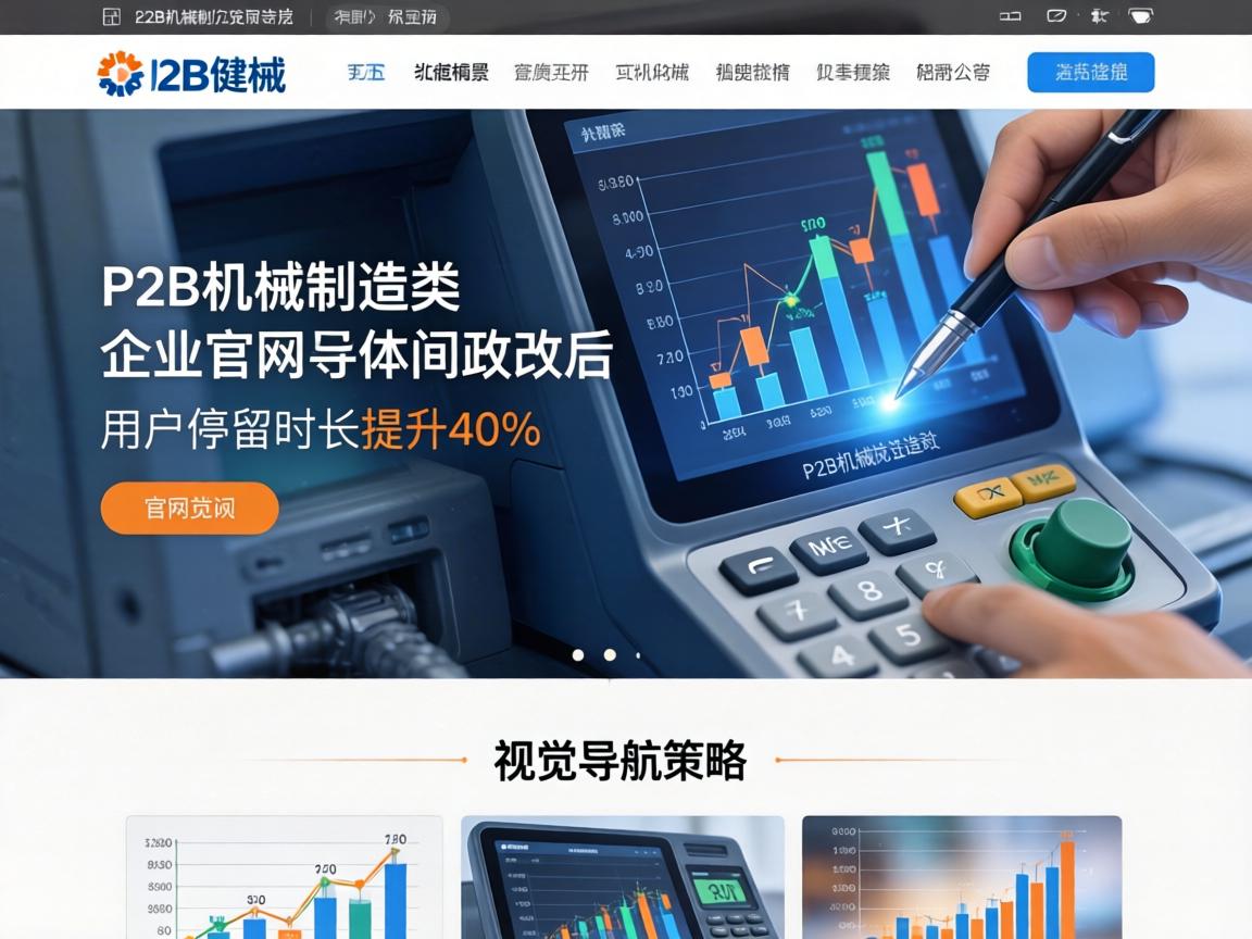 B2B机械制造类企业官网改版后用户停留时长提升40%的视觉导航策略
