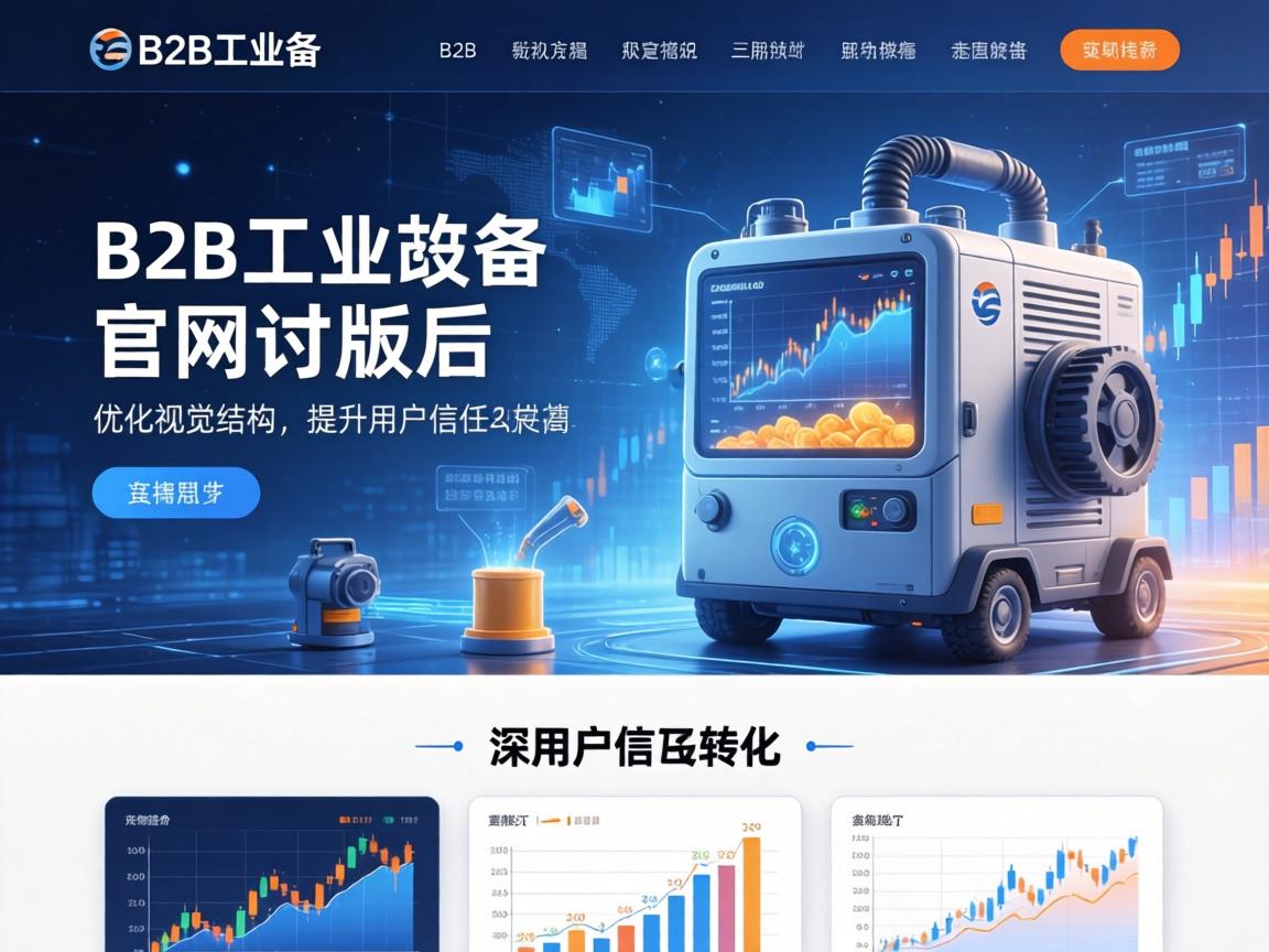B2B工业设备官网改版后如何通过优化视觉与结构提升用户信任与转化
