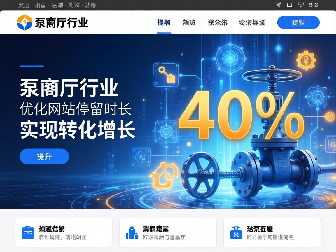 泵阀行业如何通过优化网站停留时长提升40%实现转化增长