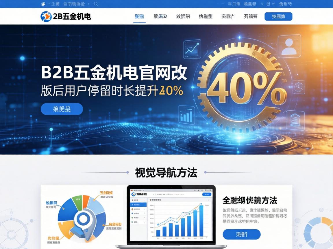 B2B五金机电官网改版后用户停留时长提升40%的视觉导航方法