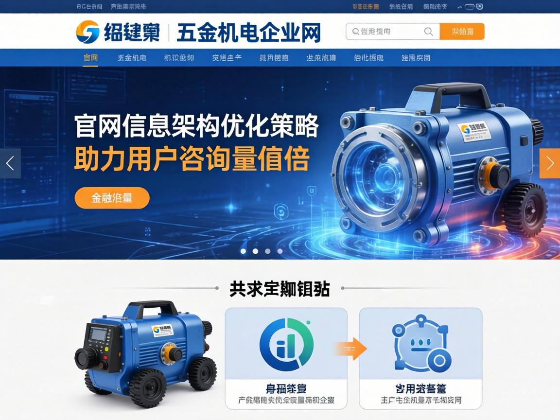 五金机电企业官网信息架构优化策略助力用户咨询量翻倍