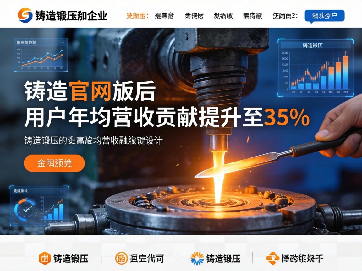 铸造锻压企业官网改版后用户年均营收贡献提升至35%的关键设计
