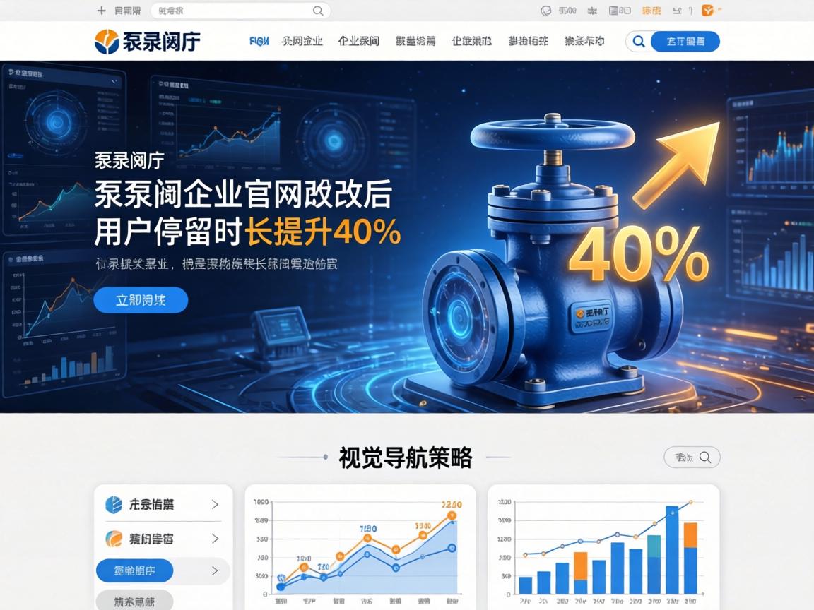 泵阀企业官网改版后用户停留时长提升40%的视觉导航策略