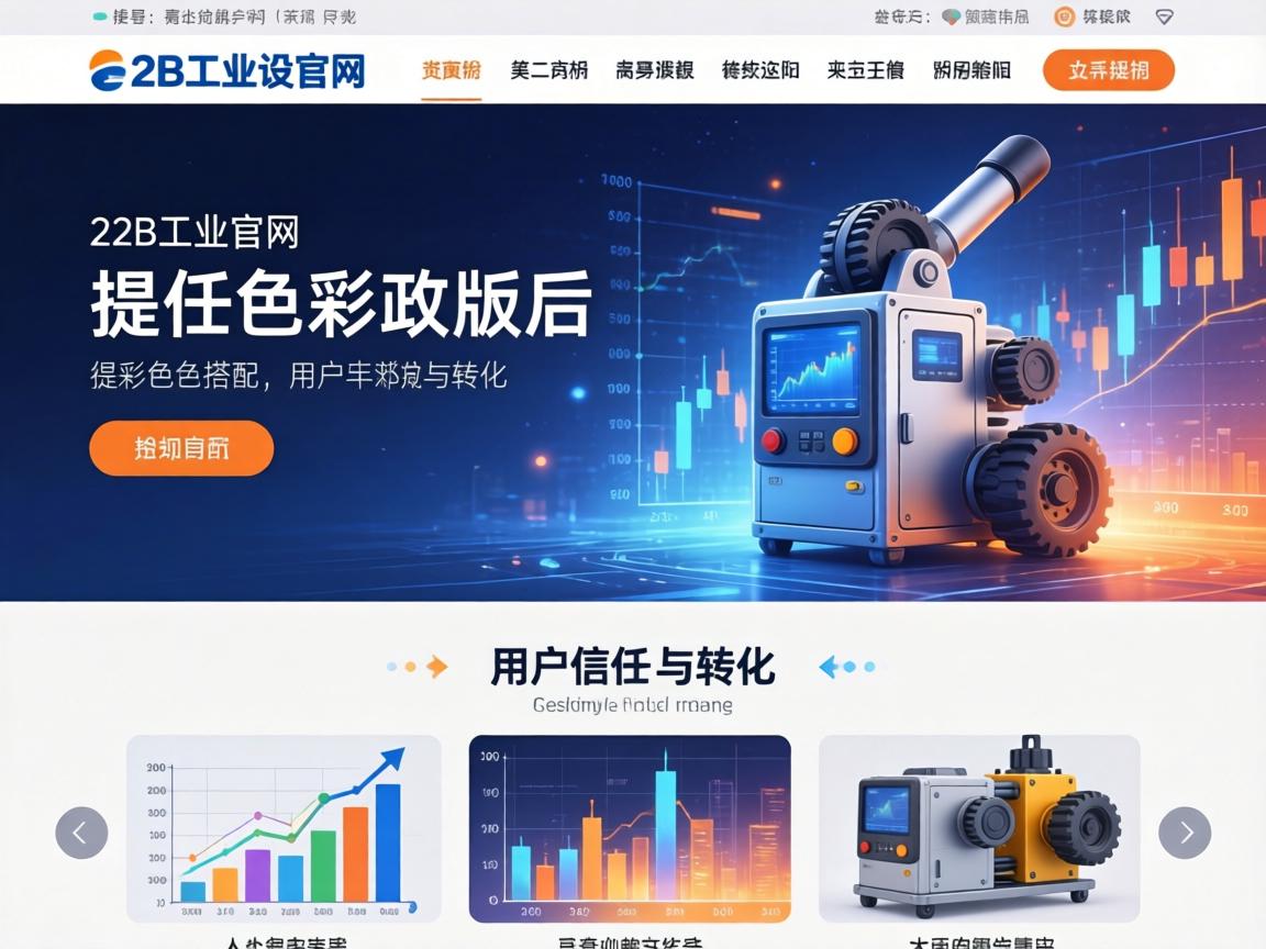 B2B工业设备官网改版后如何通过色彩搭配提升用户信任与转化