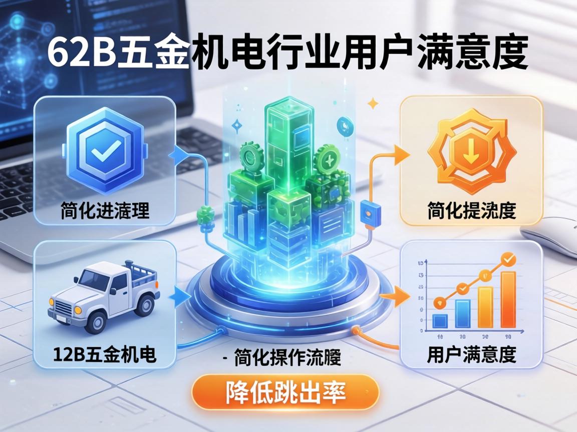 如何通过简化操作流程提升B2B五金机电行业用户满意度与降低跳出率