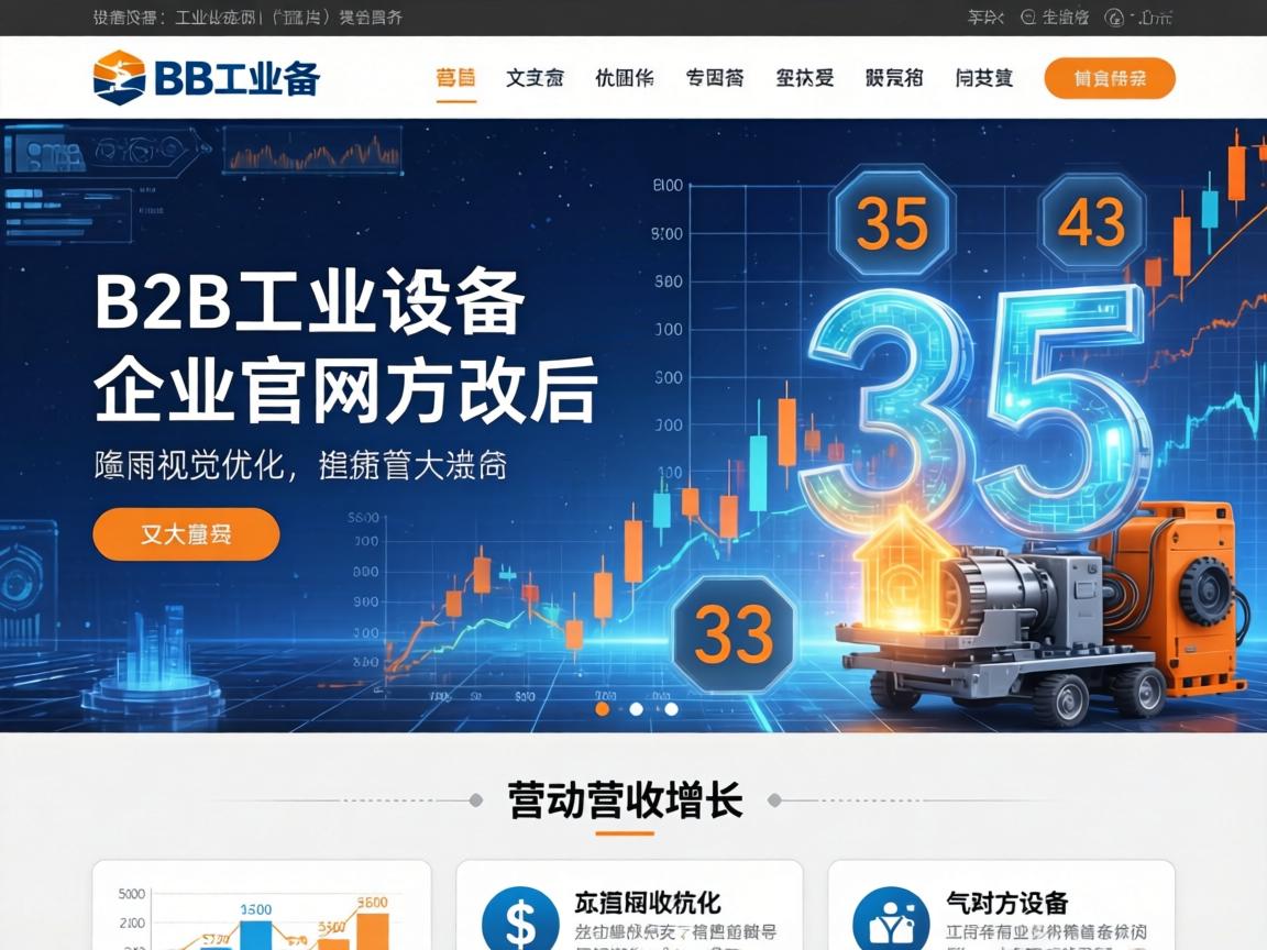 B2B工业设备企业官网改版后如何通过视觉优化推动营收增长35%